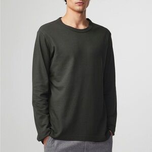 NNO7 No Nationality Long Sleeve Tee, Dark Army Size M New with Tag $120